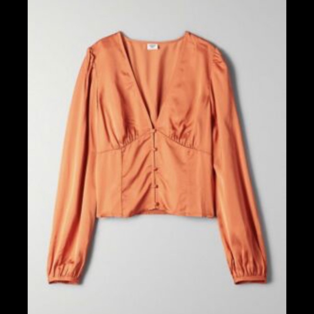 AritIa Sunday best Tatiana blouse sz 6 orange